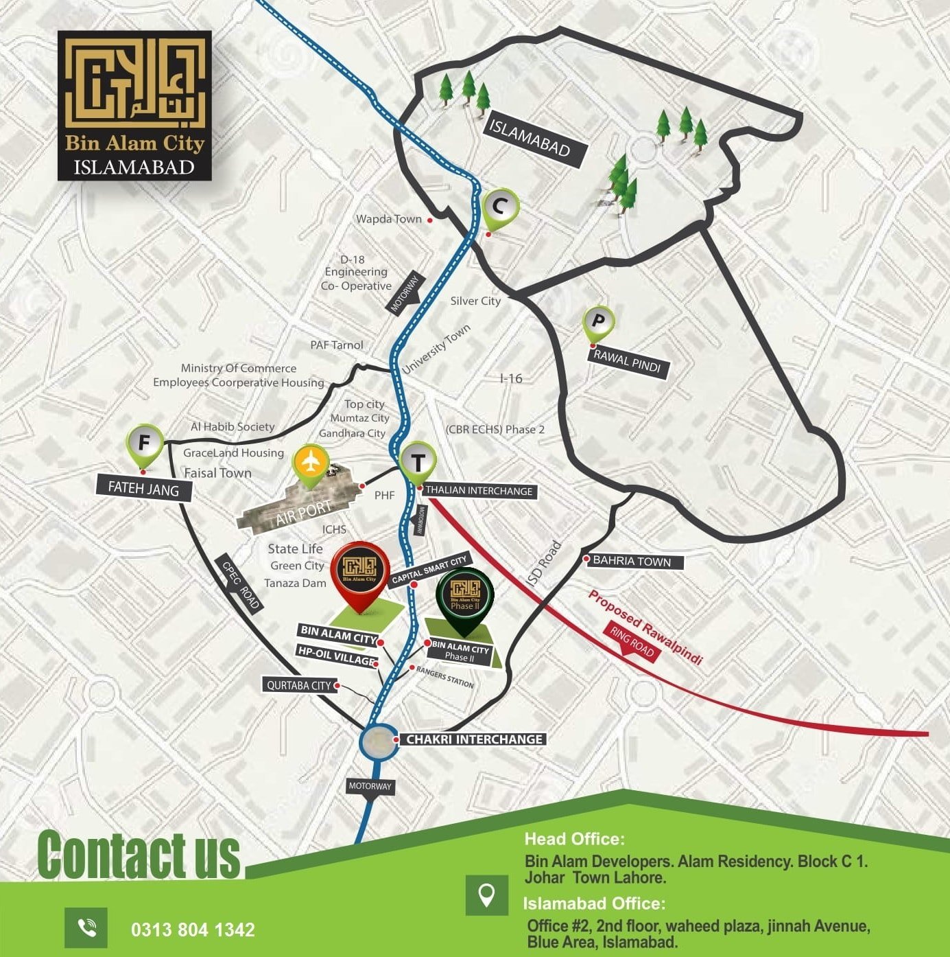 Bin Alam City Islamabad Phase 2 Location-min