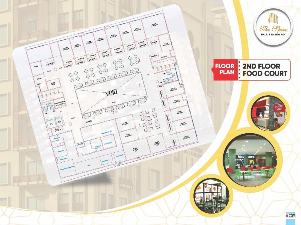 The Spire Mall 2nd Floor Food Court Layout Plan