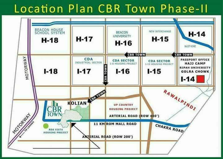 CBR Town Phase-2 Location Map