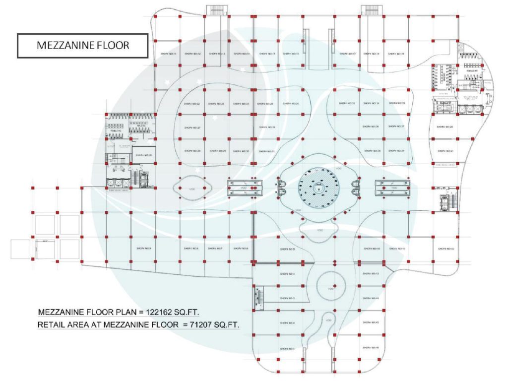 Aquatic Mall Mezzanine Floor Plan