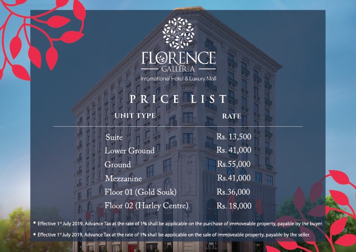 Florence Galleria Payment Plan