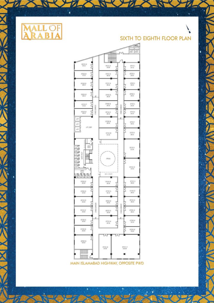 Mall of Arabia 6 to 8th Floor Offices Floor Plan