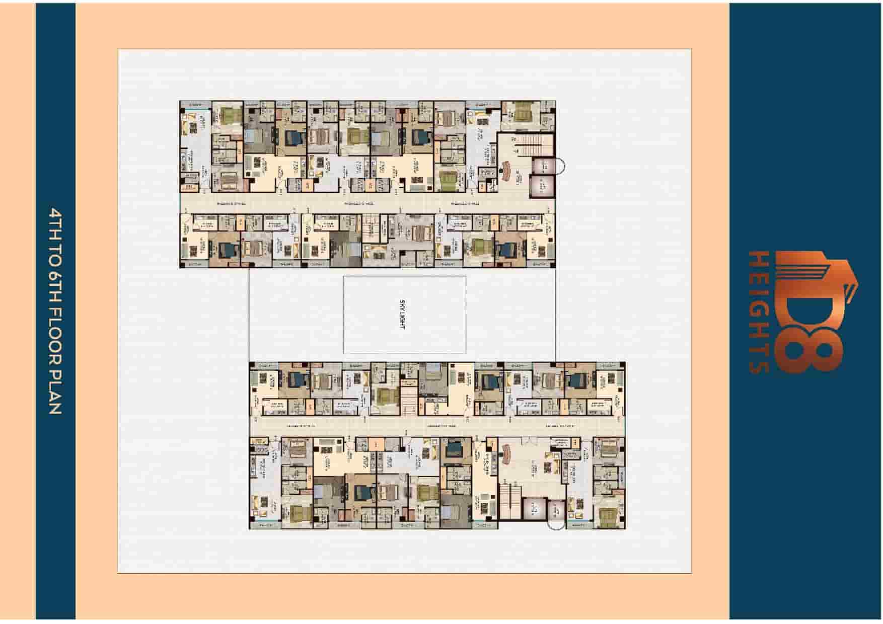 D8 Heights 4th to 6th Floor Plan