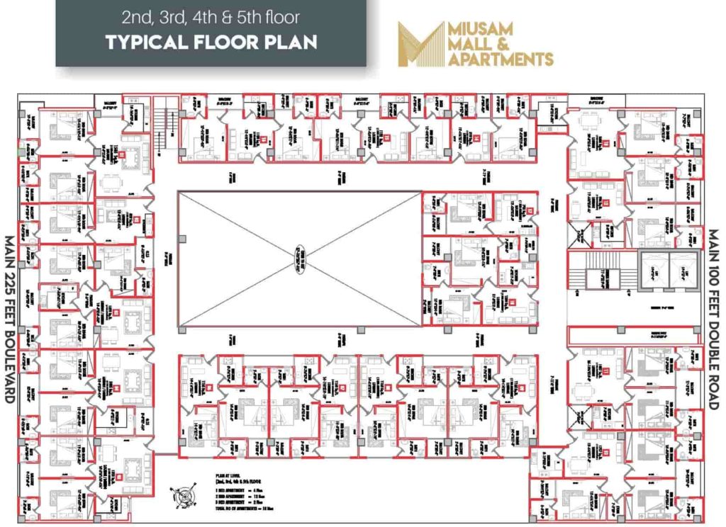 Miusam Mall 2nd to 5th Floor Plan-min