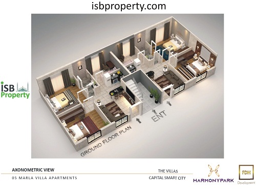 Capita Smart City 5 Marla Villa Apartment Layout