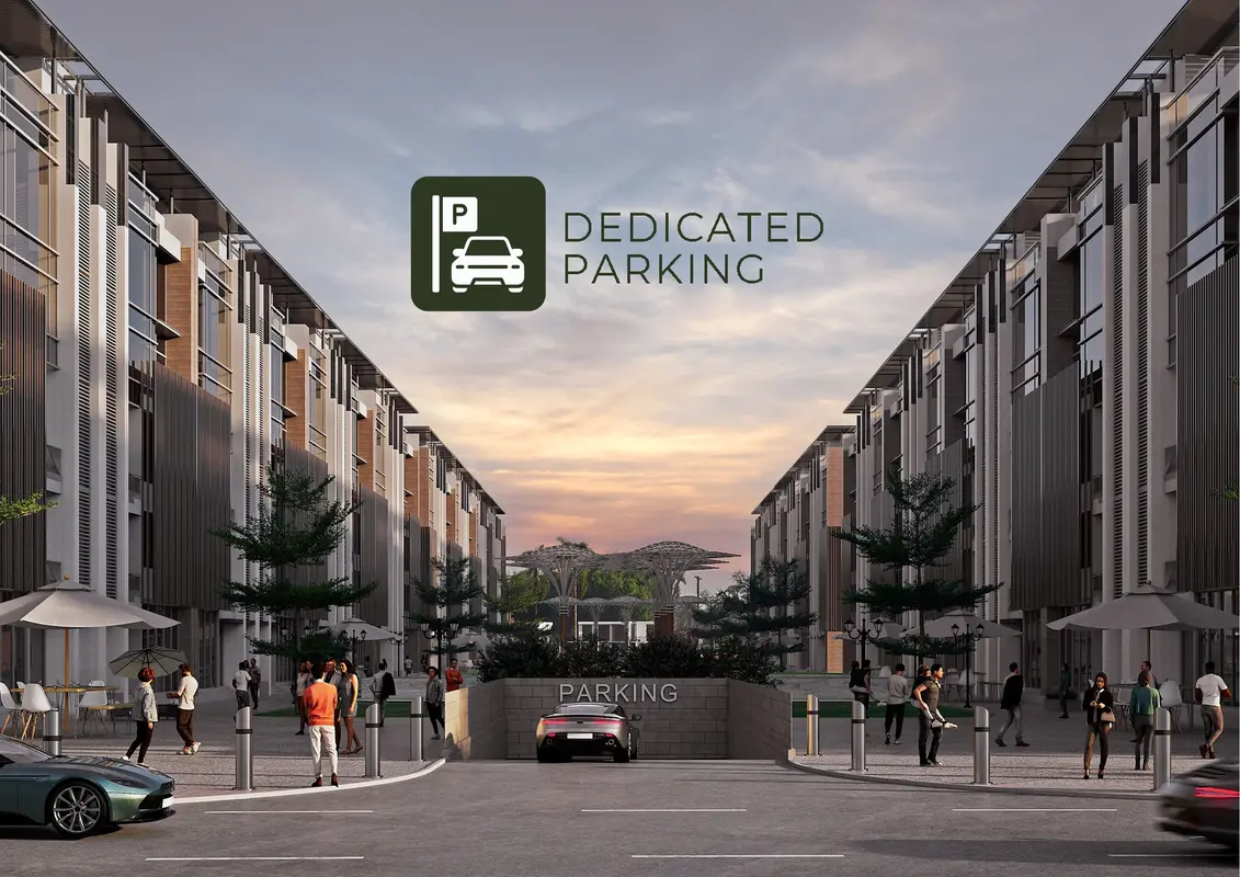 One Central DHA Lahore street view with dedicated parking entrance