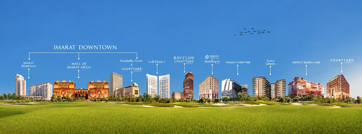 Imarat Downtown Islamabad skyline showing Imarat projects