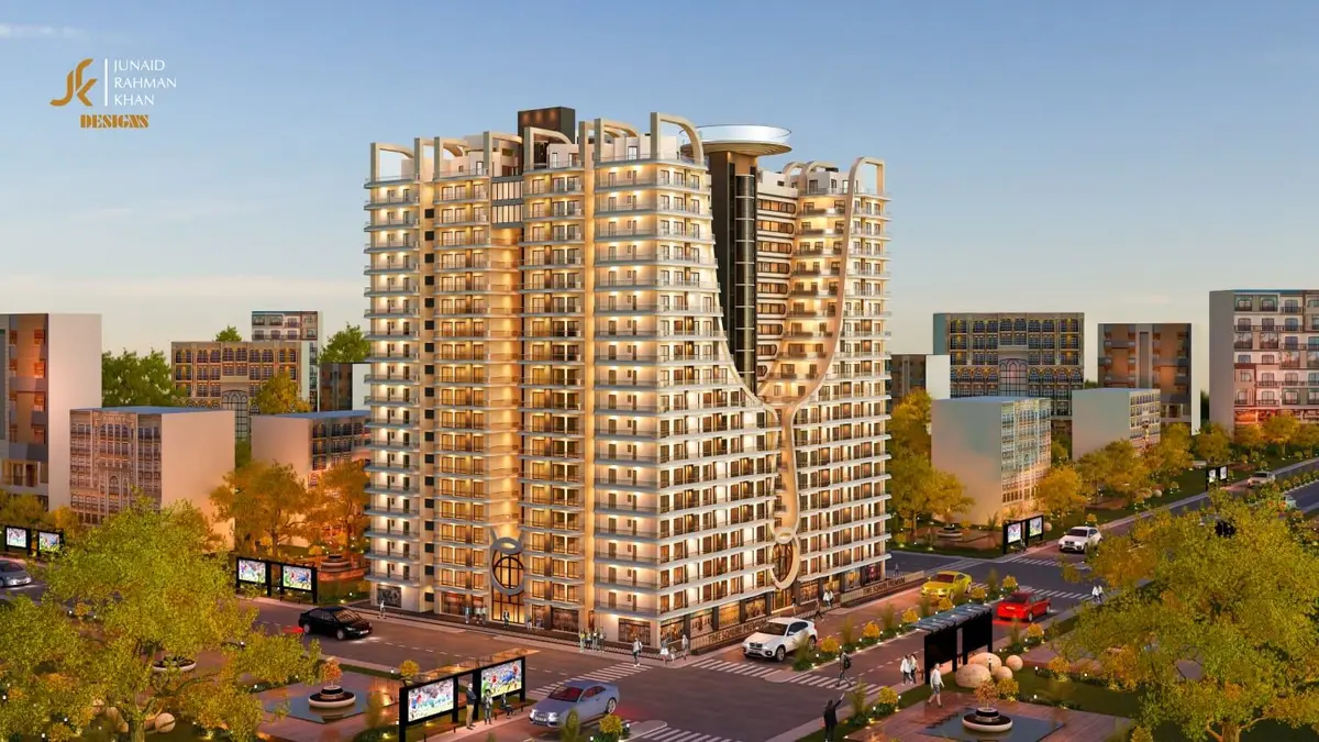 Time Square Premium apartments daytime exterior rendering Top City-1 Islamabad